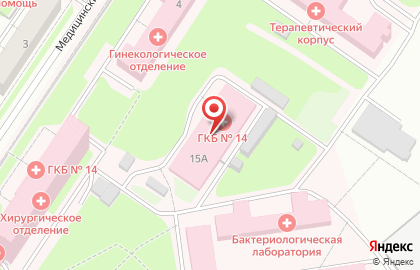 Городская клиническая больница №14 в Орджоникидзевском районе на карте