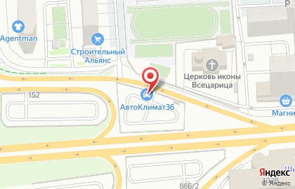 Автостоянка в Воронеже на карте