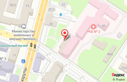 Республиканская клиническая больница №2 на улице Пушкина на карте