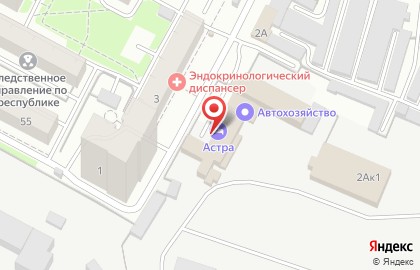 Гостиница Астра в Казани на карте