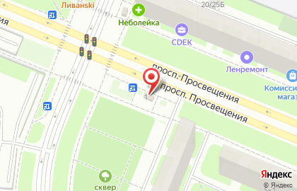 Продуктовый магазин на проспекте Просвещения, 22 к1 на карте