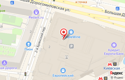 Ювелирный магазин Pandora на площади Киевского Вокзала на карте