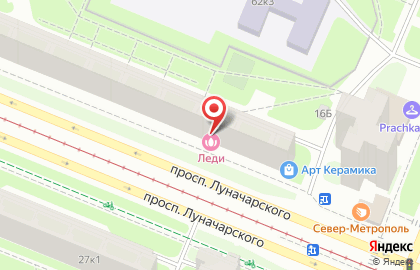 Магазин профессиональной косметики Ювента на проспекте Луначарского на карте