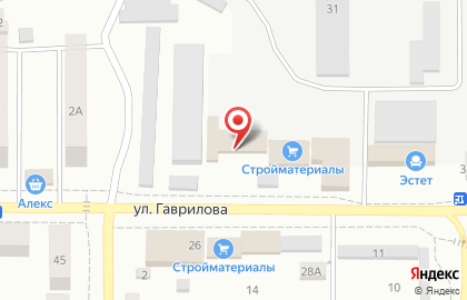 Магазин Стройцентр на улице Гаврилова на карте