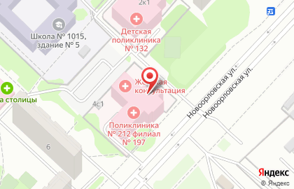 Городская поликлиника №212 на Новоорловской улице на карте