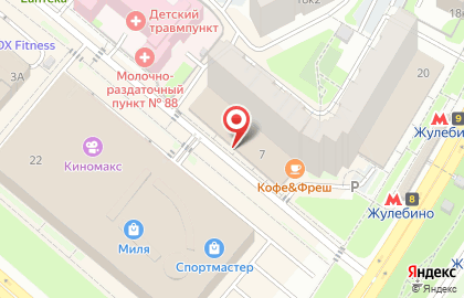 Супермаркет Пятёрочка на улице Авиаконструктора Миля, 7 на карте