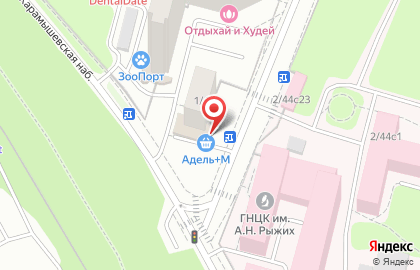 Магазин мясной и колбасной продукции на Карамышевской набережной на карте