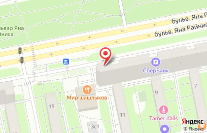 АСНА - Северная Звезда на бульваре Яна Райниса на карте