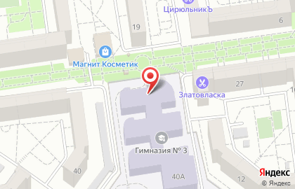 Гимназия №3 в Белгороде на карте