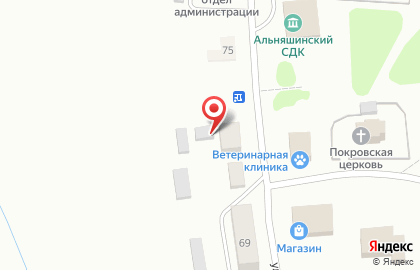 Альняшинская сельская библиотека на карте