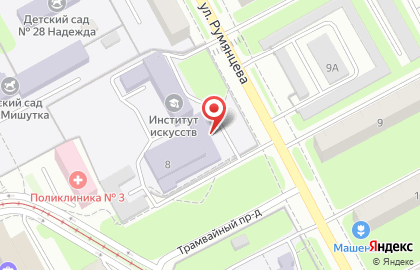 Детская школа искусств Смоленский государственный институт искусств на улице Румянцева на карте