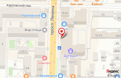 Магазин Первый Музыкальный на проспекте Ленина на карте
