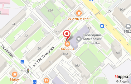 Киоск по продаже фастфудной продукции в Нальчике на карте