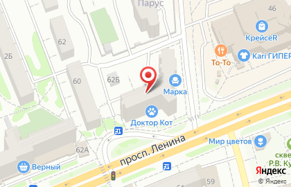 Ваниль на проспекте Ленина на карте