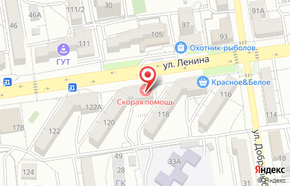 Скорая медицинская помощь на улице Ленина на карте