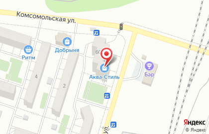 Магазин сантехники и оборудования Аква-Стиль на Комсомольской улице в Жигулёвске на карте