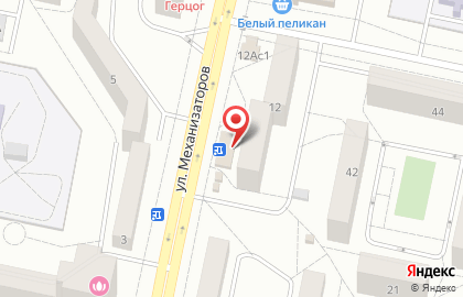 Магазин продуктов на улице Механизаторов на карте