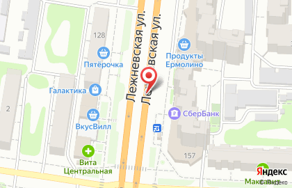 Такси междугороднее Горьковское на Лежневской улице на карте