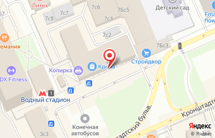 Семь квадратных метров на Водном стадионе на карте