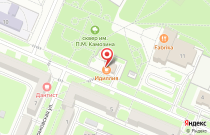 Кафе Идиллия в Бежицком районе на карте
