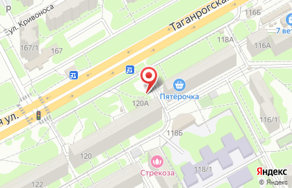 Октябрьский район Киоск по продаже фруктов и овощей на Таганрогской улице на карте