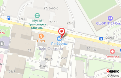 Супермаркет Пятёрочка на Новорязанской улице на карте