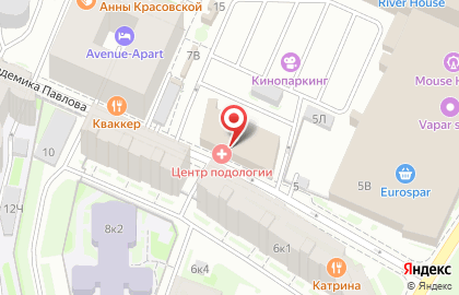 Центр подологии на улице Академика Павлова на карте