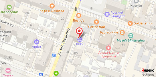 Салон красоты Belle на улице Максима Горького на карте