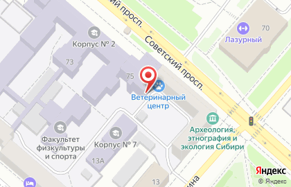 Ветеринарный центр Кемеровский государственный университет на карте