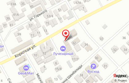 Гостевой дом на Короткой на карте