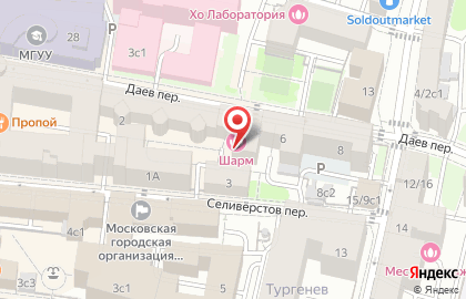 Институт гештальта и психодрамы, НОЧУ в Селиверстовом переулке на карте