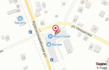 Магазин строительных материалов МоллСтрой на Краснознамённой улице на карте