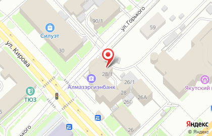 Банкомат АКБ Алмазэргиэнбанк на улице Кирова, 28/1 на карте