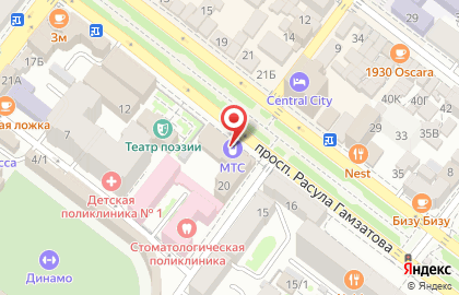 Салон сотовой связи МТС в Советском районе на карте