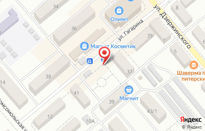 Киоск по продаже мясной продукции на улице Гагарина на карте