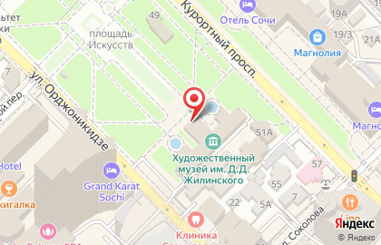 Сочинский художественный музей на Курортном проспекте на карте
