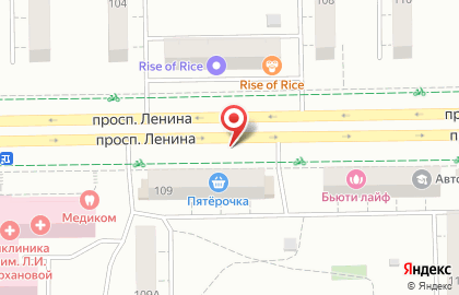 Секунда на проспекте Ленина на карте