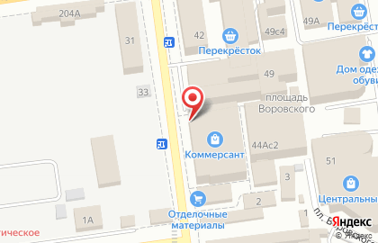 Магазин Коммерсант на улице Пушкина на карте