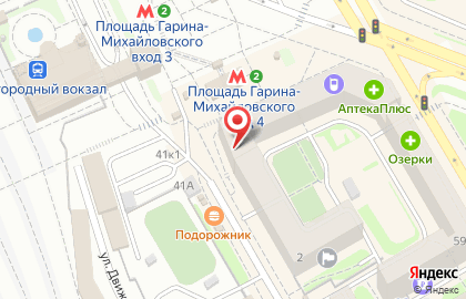 Компания Fast Money на Площади Гарина-Михайловского на карте