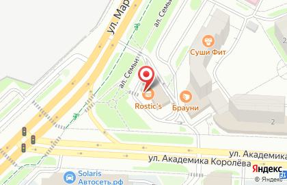 Ресторан быстрого питания KFC на улице Академика Королёва на карте