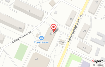 Супермаркет Пятёрочка на Петрозаводской улице на карте