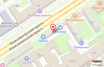 Салон мебели для кухни КухниСити на Комсомольском проспекте на карте