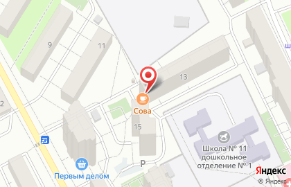 Кафе Сова в Москве на карте