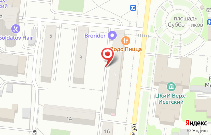 Стеклодом на площади 1905 года на карте