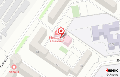 Медицинский центр Авиценна на улице Монтажников на карте