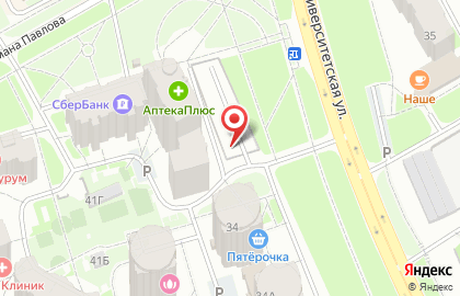Автостоянка в Чебоксарах на карте