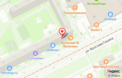 Кафе-кондитерская Север-Метрополь на улице Ярослава Гашека на карте
