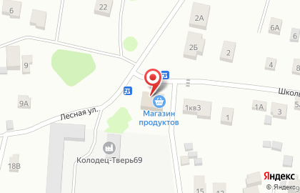 Продуктовый магазин в Твери на карте