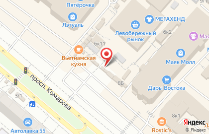 Магазин Белорусский Фирменный на проспекте Комарова на карте