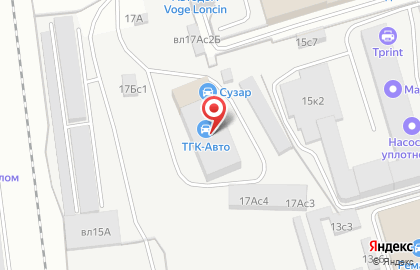Автотехцентр ТГК-Авто на улице Зорге на карте